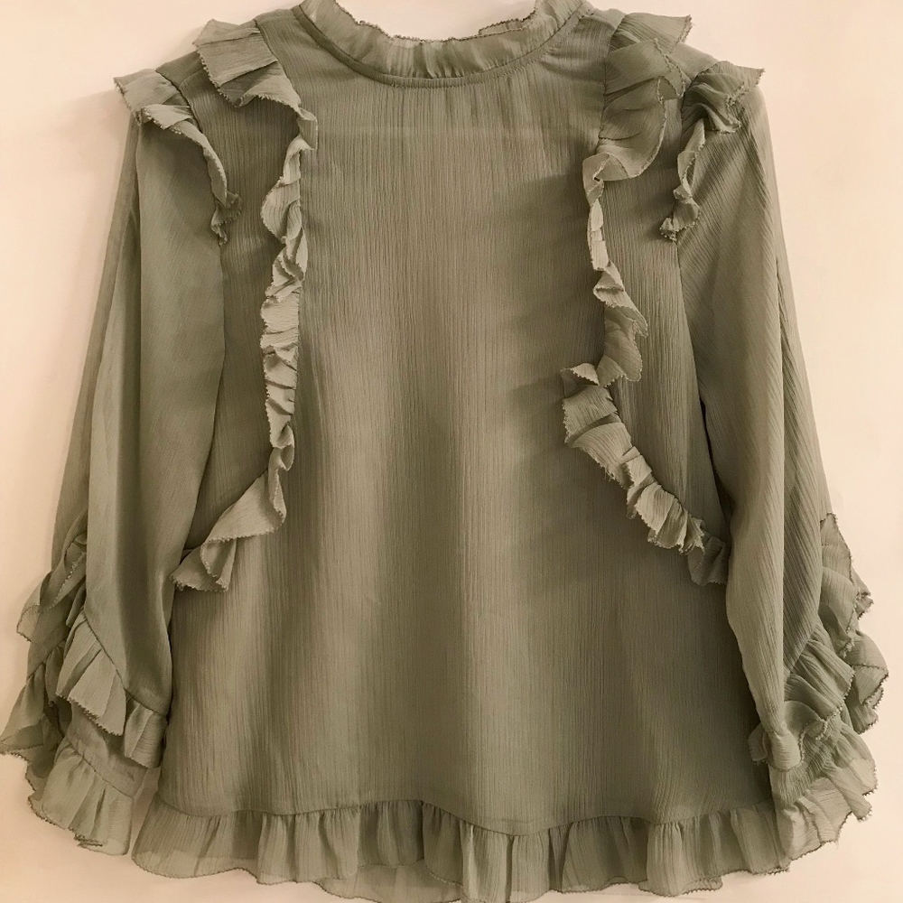 Delicate pale mint top